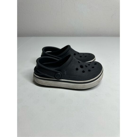 Crocs Crocband Clog Black US Kids/Toddler Size C 9 Rubber Back Strap - Picture 1 of 11